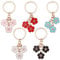 craspire 5 Couleur Sakura Émail Porte-Clés Fleur Porte-Clés Alliage Pendentif Suspendu Floral Coloré Charme Porte-Clés pour Sac à Main Écouteur Sac Portefeuille Sac à Dos Décorations Party Favors en
