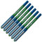 Faber-Castell uni-ball 205097 - Tintenroller uni-ball EYE Ocean Care, 6 Stück, 0.4 mm Mine, grün, dokumentenecht