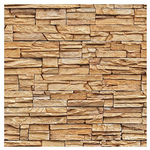 murando PREMIUM Vlies Tapete Deko Panel Fototapete Wandtapete Wanddeko 10 m Tapetenrolle Mustertapete Wandtapete modern design Dekoration Steine Steinwand Steinoptik f-A-0020-j-b