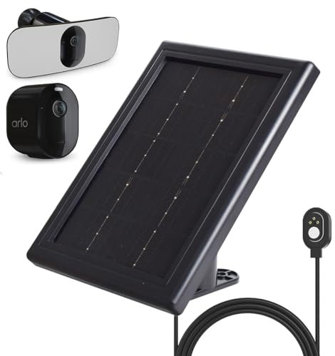 Kamerasolarmodul-Ladegerät für Arlo, 5 V, 3,5 W, Solar-Ladegerät, kompatibel mit Arlo Pro 4/Arlo Pro 3/Arlo Ultra 2/Arlo Ultra/Arlo Pro 5S, wasserdicht, kabellos, Überwachungskamera-Akku, 5 m langes
