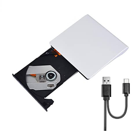 EVURU External DVD Antrieb USB 3.0. tragbar (Color : White)