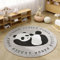 Viusneun Kinderteppich, Rund Kurzflor Wildtiere Teppiche Weich Waschbare Teppich Krabbeldecke rutschfest Teppiche fürs Babyzimmer Kleinkinderzimmer Wohnzimmer Schlafzimmer (Panda,80cm)