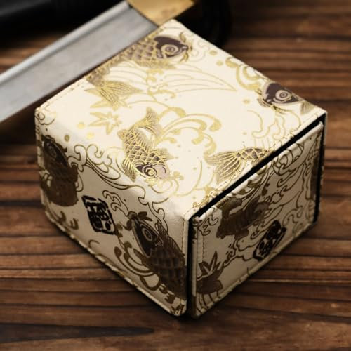 KakapopoTCG The Geisha Deckimono: a Kimono patterned Deck Box for MTG Magic FaB EDH Commander YGO DND Spell Cards FaB PTCG TCG (Koi of Dawn)