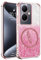 XINYEXIN Stoßfest Transparent Glitzer Handyhülle für Vivo V29 Lite 5G Hülle Glitter Case Bling Slim Ultra Dünn Schutzhülle TPU Bumper Back Cover - Rosa