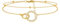 Mesovor Gold Unendlichkeit Herz Glieder Armbänder für Damen und Mädchen, 18 Karat Vergoldete, Verstellbare Mehrlagige Armbänder, Geschenke für Mama, Freunde (Doppelte Schleife)