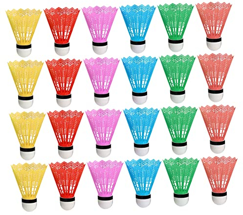 Yardwe 24 Stück Leichter Federball Bunter Federball Kinder Federball Kinder Federball Kinder Badminton