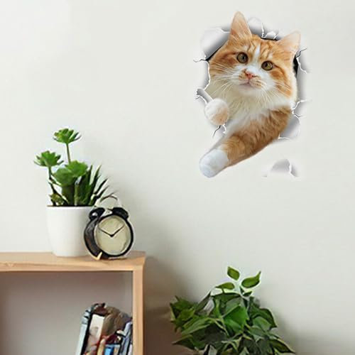 Cat Wall Stickers for Kids Kawaii Sticker Cat Wall Sticker Toilet Seat Stickers for Lid for Kitchen Living Room 1018