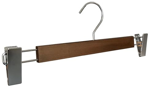 Appendipantaloni premium in legno, colore anticato, con rivestimento antiscivolo (100 005-AHB-ANTIQUE25)