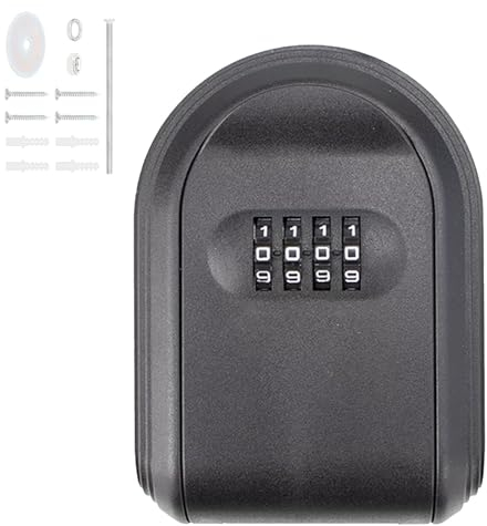 Schlüsseltresor Wandmontage, Basicon Schlüsselsafe 4 Stellig Schlüsselbox mit Code Schlüsselsafe Außen zum Teilen und Sichern von Schlüsseln für Schlüssel oder kleine Wertgegenstände