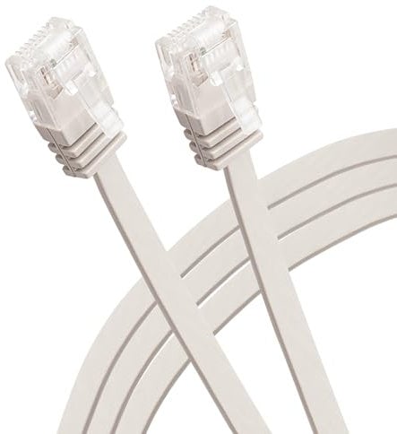 Maplin Ethernet Cable 1M Beige, Flat CAT6 Gigabit UTP LAN Network Cable RJ45 High-Speed 10Gbps Compatible with Laptop, PC, CCTV, PS4/5, Xbox, Switch, Modem, Router, Smart TV, Sky Box, WiFi Extender