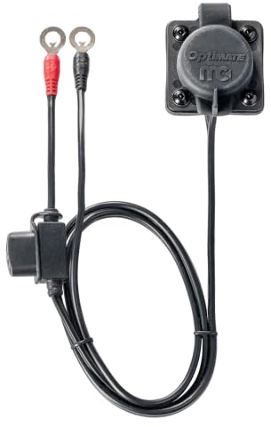 OptiMate O-97P12 MagCode 12V Magnetischer Ladeanschluss – Batterie Anschluss für Panelmontage mit 15A Sicherung & 100 cm Kabel – Für OptiMate Ladegeräte und 12V Fahrzeuge
