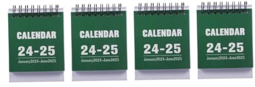 DIYEAH 4pcs Mini Desk Calendar Freestanding Tabletop Small Calendar for Desk Home Office Decorative Monthly