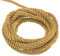 QUARKZMAN 3mm Cuerda Trenzada de Poliéster, 5m Largo Cordón Trenzado Decorativo de Poliéster 3 Capas Brillante para Manualidades DIY Bolsa de Regalo Cortinas Hogar Decoración, Dorado Oscuro