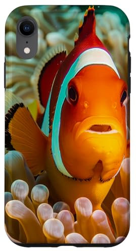 Hülle für iPhone XR Korallen Echter Clownfisch