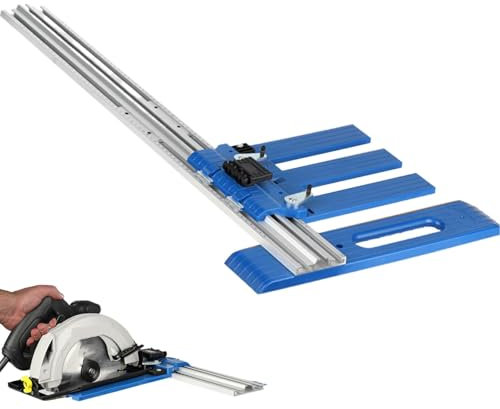 Adjustable Electric Circular Saw Guide for Precision Carpentry, Sliding Rail Cutting Bracket for Power Tool Attachment, Woodworking Equipment for Accurate Home Improvement Projects