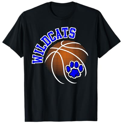 Wildcats Basketballschule Spirit Blue Wildcat Basketball T-Shirt