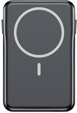 Power Bank for Magsafe 10000mAh, Fast Charging Powerbank PD 20W, Wireless Magnetic Portable Charger with Built-in Cables, USB-C Phone Battery Pack for iPhone 16/15/14/13/12/Pro/Pro Max