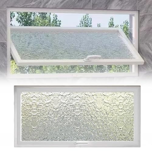 ZXHKZDX Ventana De Ventilación De Aluminio Interiores con Rotación De 360°, Ondulación De Agua Pequeñas Ventanas Artísticas para Gallineros Invernaderos Y Garajes(White,23.6X15.7IN/60X40CM)