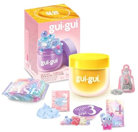 GUI GUI Cloud Slime Kit, Scented Slime with Glow-Up Beauty Ritual | Beautify and level up your slime; 13 scented Gui Gui slimes and 4 textures to collect, gifts for 6+