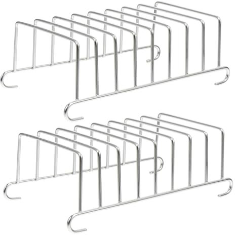 Healifty 2Piezas Estante de Cocina Inoxidable para Vapor y Freidora de Aire Accesorios para Cocción y Seguro para Horno y Olla Presión