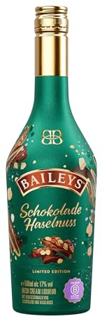 Baileys Schokolade Haselnuss, Original Irish Cream Likör limitierte Edition, purer Genuss zu Weihnachten und an den Feiertagen, B-Corp zertifiziert, 17% vol, 500ml Einzelflasche