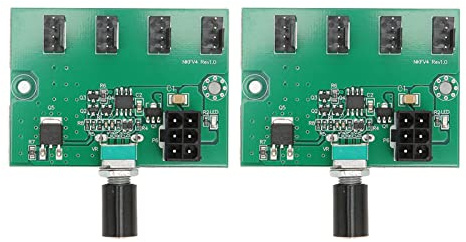 Keenso PC Fan Speed Adapter 2Pin 3Pin 4Pin Fan Adapter Plug and Play Speed Controller for Chassis