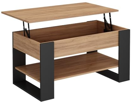 Vicco Couchtisch Lifto, Eiche/Anthrazit, 92 x 51 cm mit Liftfunktion