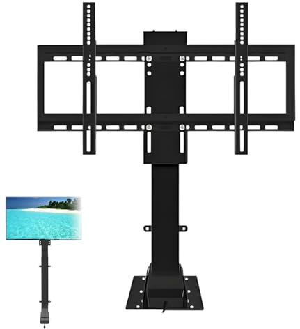 DNEPEI Support TV motorisé pour Plafond, escamotable dans Un Placard pour téléviseurs de 32 à 75, escamotable électrique avec télécommande, supporte jusqu'à 80 kg/176 LB ForTV55-75in