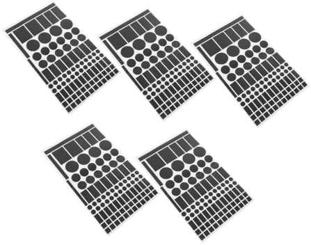 Angoily 5 fogli Adesivi Oscuranti LED per Coperture Nere Antiriflesso per Tv e Condizionatori Facili Applicare e Rimuovere Adesivi Blocco Luce con Forte Aderenza per Superfici Curve