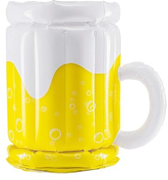 Enfriador de cerveza – Gran soporte inflable para bebidas | enfriador de cerveza inflable, flotador de bebidas, adecuado para botellas y latas, decoraciones de, piscina y exterior