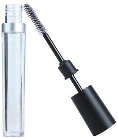 1 Stück 10 ml leere Wimperntube mit Wimpernstab-Wachstumsölbehälter, wiederverwendbare leere Flasche, Tubenbehälter für Zuhause und Reisen, schwarze Zauberstäbe