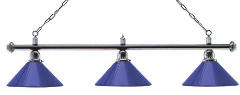 Billardlampe London 3fach Chrom/Blau
