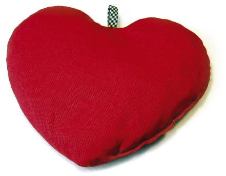 SISSEL Cherry Kirschkern Säckchen, Herzform 21x21cm, rot, Wärmflaschen, Getreide- und Kirschkernkissen