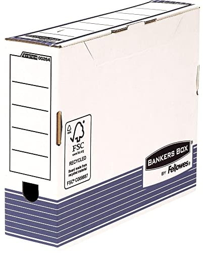 Bankers Box System 80 mm Transfer File, A4 Size - Blue, Pack of 10