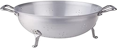 Pentole Agnelli fama1522 Passoire avec 3 Pieds et 2 poignées, Aluminium, Argent