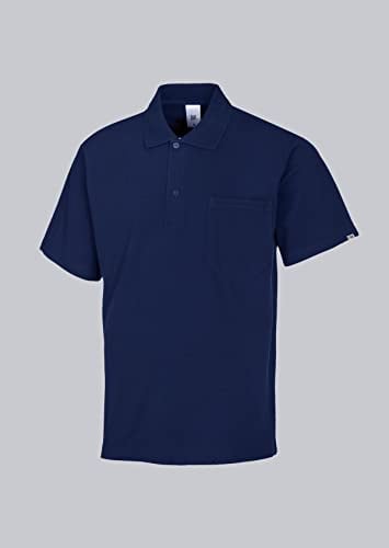 BP 1612-181-110-L Unisex-Poloshirt, 1/2 Ärmel, Polokragen mit Knopfleiste, 70 cm, 220,00 g/m² Stoffmischung, Nachtblau, L