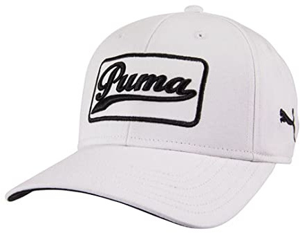 PUMA Graphic Logo White Adjustable Mens Greenkeeper Cap 908356 05