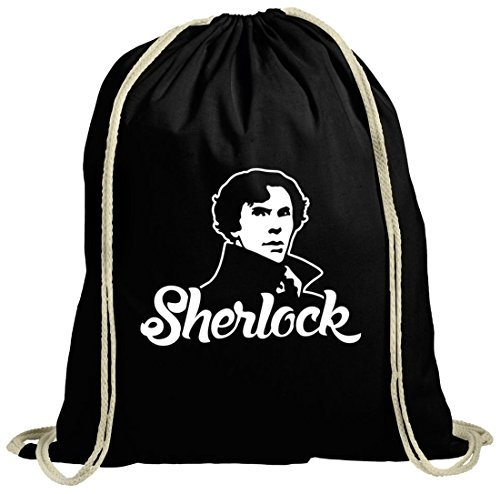 Serien natur Turnbeutel Sherlock, Größe: onesize,schwarz natur