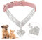 EXPAWLORER Strass Hundehalsband Hundewelpen-Katze-Kristallhalsbänder Jeweled Halskette S Rosa