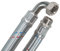 SFX® Panzerschlauch 30cm DN19-3/4 Zoll AG x 3/4 Zoll ÜM mit 90 Grad Bogen Sanitär Heizung Stahldraht Umflechtung Flexschlauch 300mm