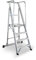 KTL Escalera Plegable con Plataforma y guardacuerpos 4 peldaños móvil Profesional Serie 2XL