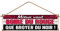 Plaque Deco Metal 13x30 Cm mieux vaut boire du Rouge que de Broyer du noir