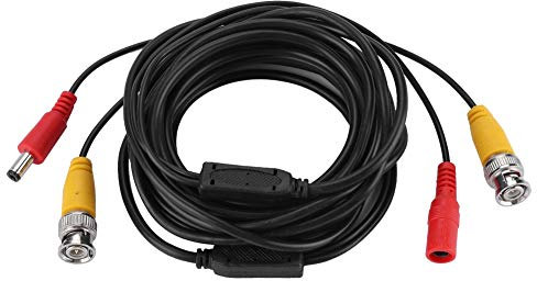 BNC Video Stromversorgungskabel für CCTV Überwachungskamera Überwachungssystem, 2.1 mm Gleichstromanschluss (5M, 10M, 15M, 20M)(5m)