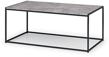 Julian Bowen Staten Couchtisch, Betonoptik, Höhe: 45, Breite: 110, Tiefe: 60cm