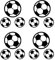 12 Footballs Wall Decal Vinyl Stickers, Removable Lovely Soccer Ball Picture Art DIY Sticker Mural for Kids Bedroom Living Room Playroom Home Window Door Decoration