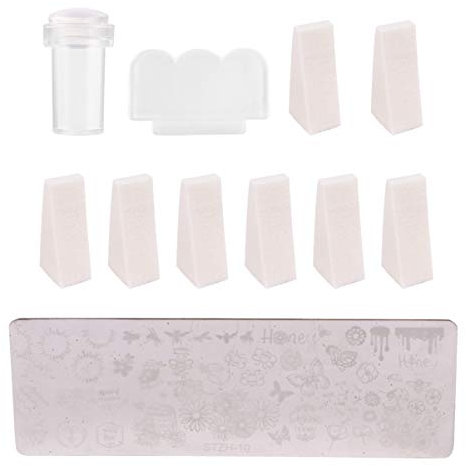 11pcs Nail Art Print Stencil Set Nail Stamping Clear Nail Steel Nail Art Nail Polish Stamp Kit Nail Stamping Stamper Nail Art Stamping Kit Do It Yourself Metal