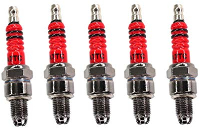 HURI 5x Zündkerze A7TC 3 Elektrode Racing Zündkerze für China Roller ATV Quad Kart Scooter GY6 50cc 125cc 150cc