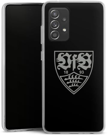 Silikon Hülle kompatibel mit Samsung Galaxy A52 Case transparent Handyhülle Offizielles Lizenzprodukt VfB Stuttgart Logo