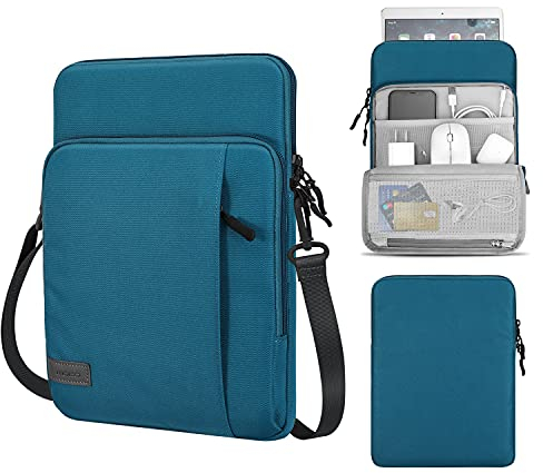 MoKo Laptop Sleeve Bag for 13.3-14 Inch, Notebook Carrying Case with Pocket Fits MacBook Pro M3/M2 14/13, M1 Max 14.2 2023-2021/Air 13.6 M2 2022, Surface Pro 9/8, Peacock Blue