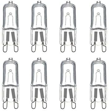8 Pezzi Lampadine G9,Lampada Alogena G9 Dimmerabile, Bianco Caldo 2800K, 42W 630 Lumen